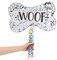Pull String Dog Bone Pinata for Puppy Birthday Party Decorations, Silver Foil (Small, 16.8 x 10 x 3 In)